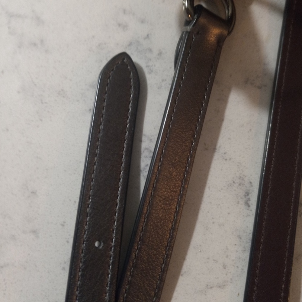 Coach Metallic Signature Embossed Leather Camera Bag - Picture 12 of 15